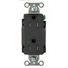 Hubbell Wiring Device-Kellems Commercial Specification Grade Style Line Decorator Duplex Receptacles DR15BLKWRTR